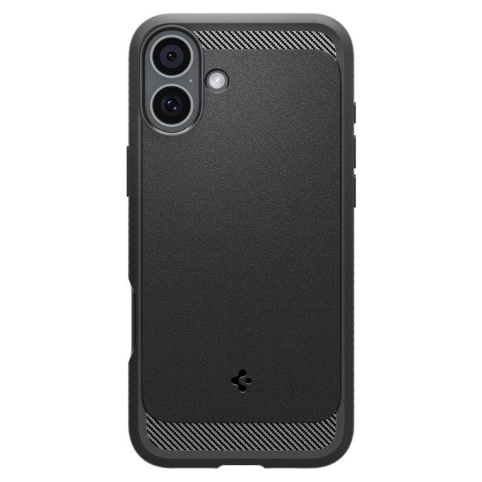 Spigen - Hülle Rugged Armor MagSafe für iPhone 16, Matte Black
