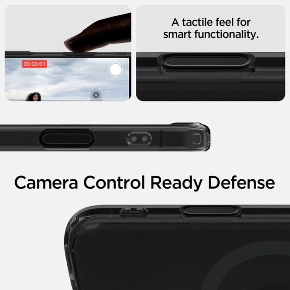 Spigen - Hülle Ultra Hybrid "T" MagSafe für iPhone 16, Frost Black