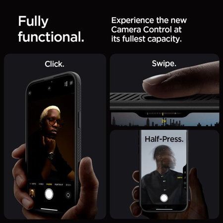 Spigen - Hülle Liquid Air "T" MagSafe für iPhone 16 Pro, Matte Black