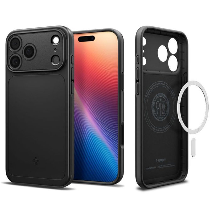 Spigen - Thin Fit Case mit MagSafe für iPhone 17 Pro Max, Schwarz