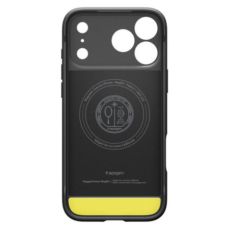 Spigen - Rugged Armor Case mit MagSafe für iPhone 17 Pro, Matte Black