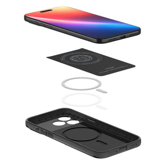 Spigen - Thin Fit Case mit MagSafe für iPhone 17 Pro, Schwarz