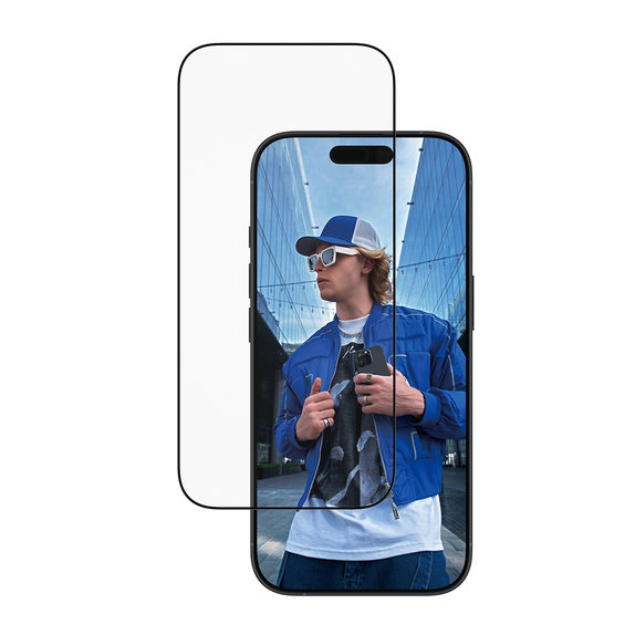 UWF Panzerglas mit Applikator für iPhone 17/16 Pro, Schwarz, PanzerGlass