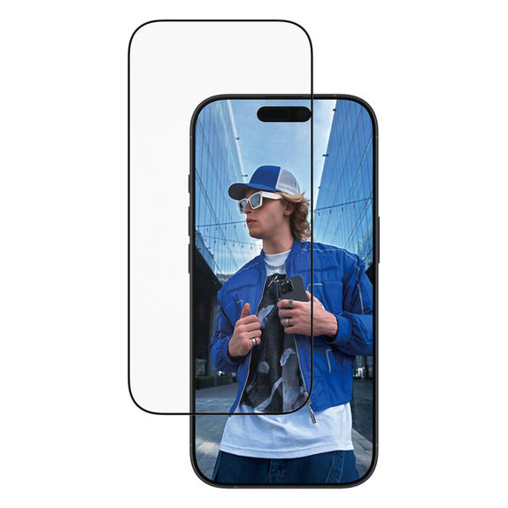 UWF Panzerglas mit Applikator für iPhone 17/16 Pro, Schwarz, PanzerGlass