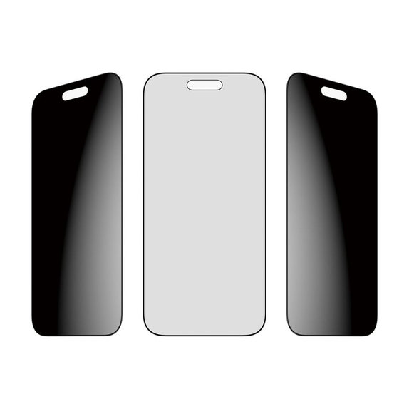 PanzerGlass - UWF 2-Way Privacy Tempered Glass mit Applikator für iPhone 17 Air, Schwarz
