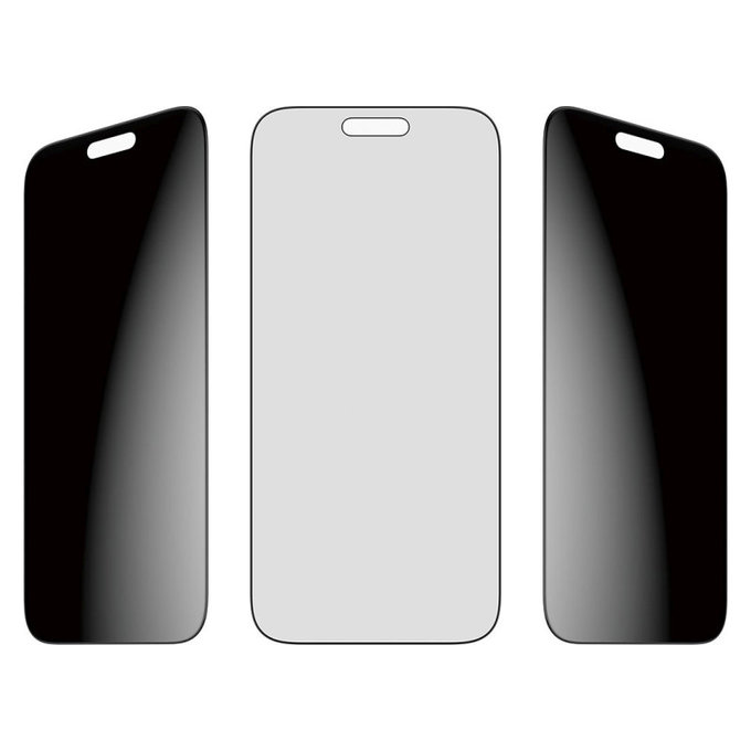 UWF 2-Way Privacy Panzerglas mit Fastfit für iPhone 17 Pro Max, Schwarz, PanzerGlass