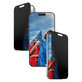 UWF 2-Way Privacy Panzerglas mit Fastfit für iPhone 17/16 Pro, Schwarz, PanzerGlass