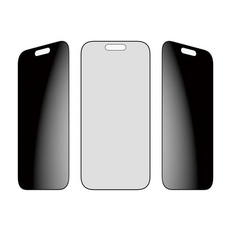 PanzerGlass - UWF 2-Way Privacy Tempered Glass mit Applikator für iPhone 17/16 Pro, Schwarz