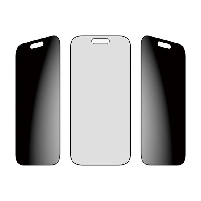PanzerGlass - UWF 2-Way Privacy Tempered Glass mit Applikator für iPhone 17/16 Pro, Schwarz
