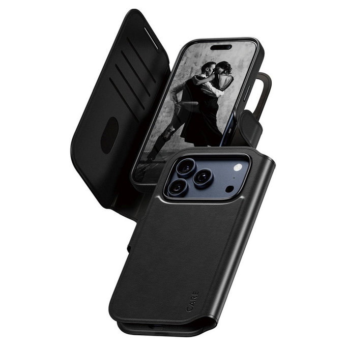 Wallet Tango Two-In-One Hülle mit MagSafe für iPhone 17 Pro, Schwarz, CARE