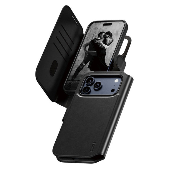 Hülle Wallet Tango Two-In-One mit MagSafe für iPhone 17 Pro Max, schwarz, PanzerGlass