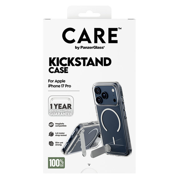 Hülle Kickstand für iPhone 17 Pro, Transparent, PanzerGlass