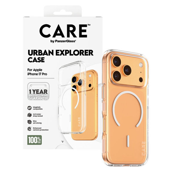 Urban Explorer Hülle mit MagSafe für iPhone 17 Pro, Weiß, CARE