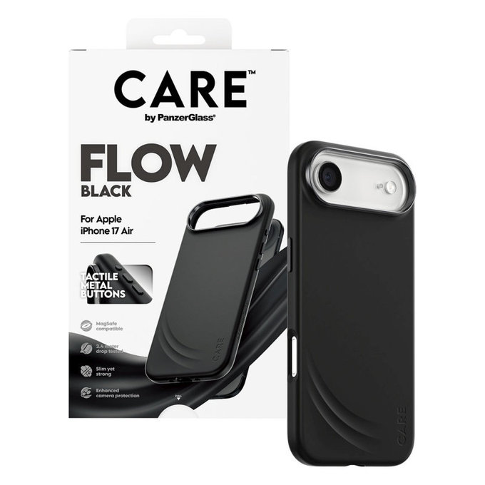 FLOW Hülle mit MagSafe für iPhone Air, Schwarz, CARE