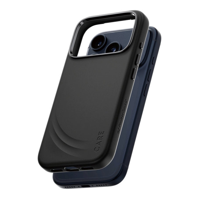 FLOW Hülle mit MagSafe für iPhone 17 Pro, Schwarz, CARE