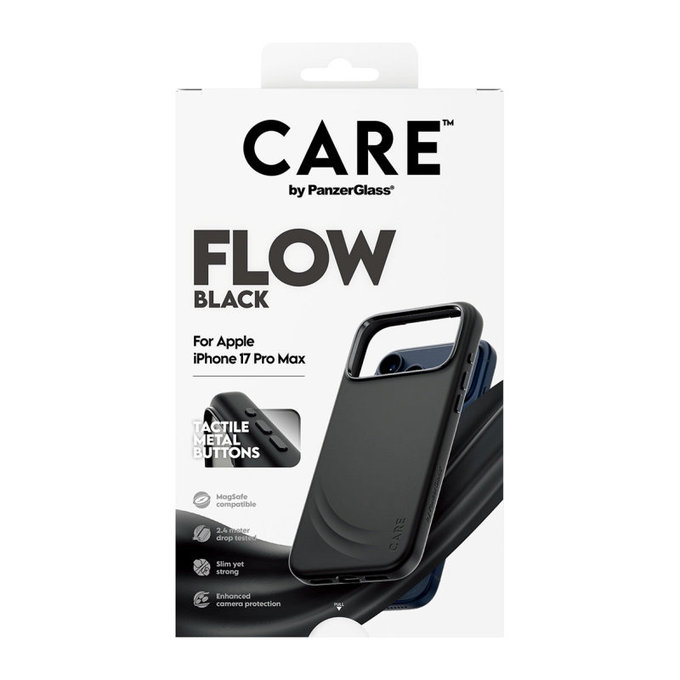Hülle FLOW mit MagSafe für iPhone 17 Pro Max, schwarz, PanzerGlass