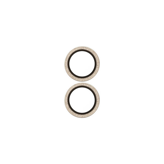 Kameralinsenschutz Hoops für iPhone 17/16 Plus/16, Glitter Gold, PanzerGlass