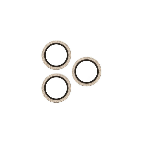 Kameralinsenschutz Hoops für iPhone 17 Pro Max/17 Pro/16 Pro Max/16 Pro, Glitter Gold, PanzerGlass