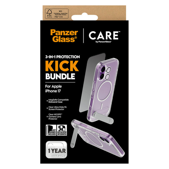 Bundle 3-in-1 Kick für iPhone 17, PanzerGlass