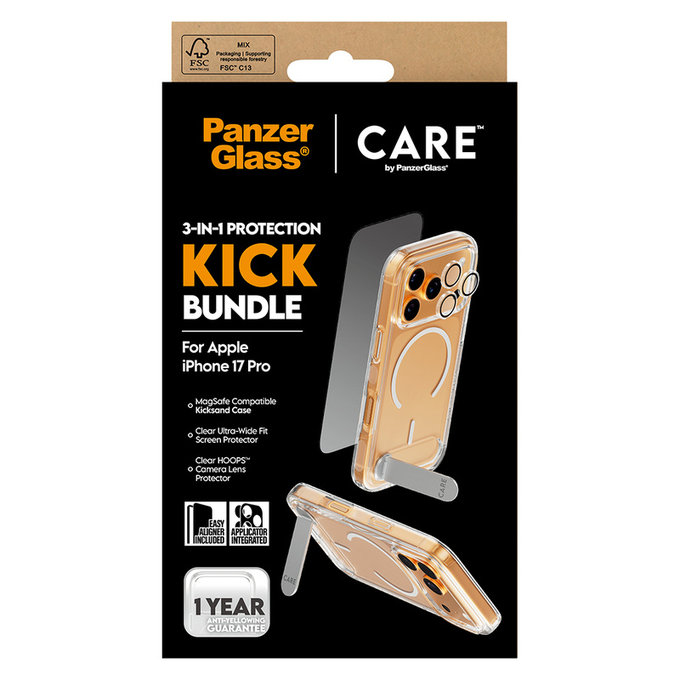 Bundle 3-in-1 Kick für iPhone 17 Pro, PanzerGlass
