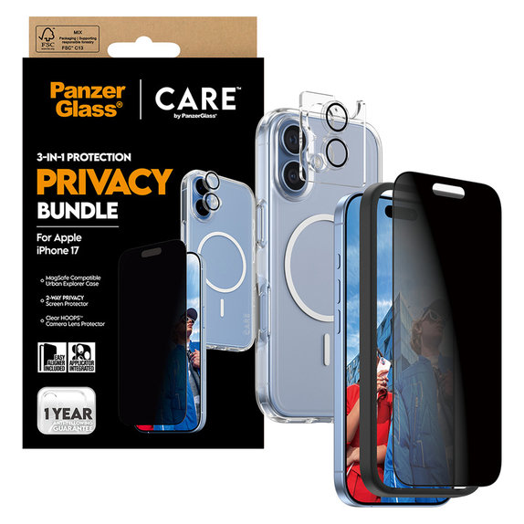 Bundle 3-in-1 Privacy für iPhone 17, PanzerGlass
