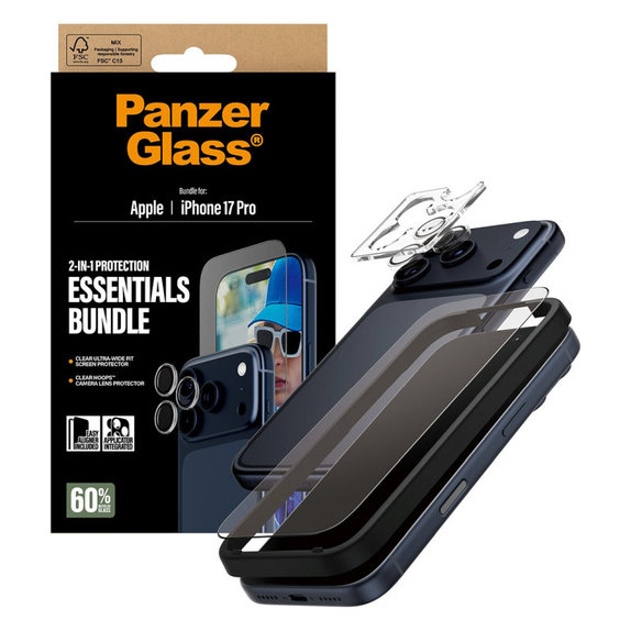 Bundle Essentials 2-in-1 für iPhone 17 Pro, PanzerGlass