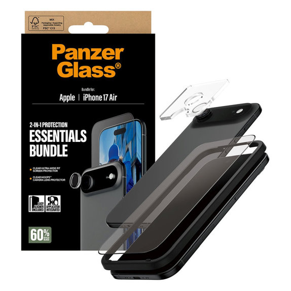 Bundle Essentials 2-in-1 für iPhone 17 Air, PanzerGlass