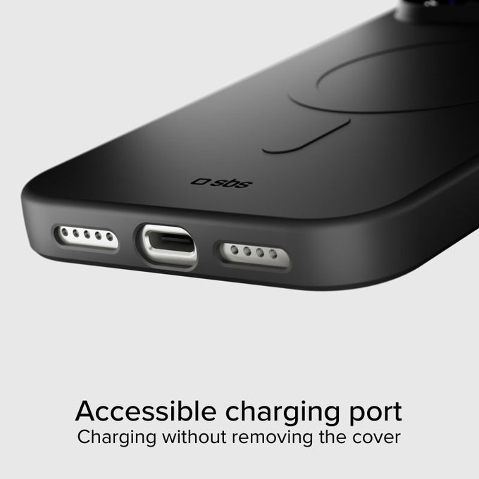 SBS - Instinct Mag Case kompatibel mit MagSafe für iPhone 17 Pro, Schwarz