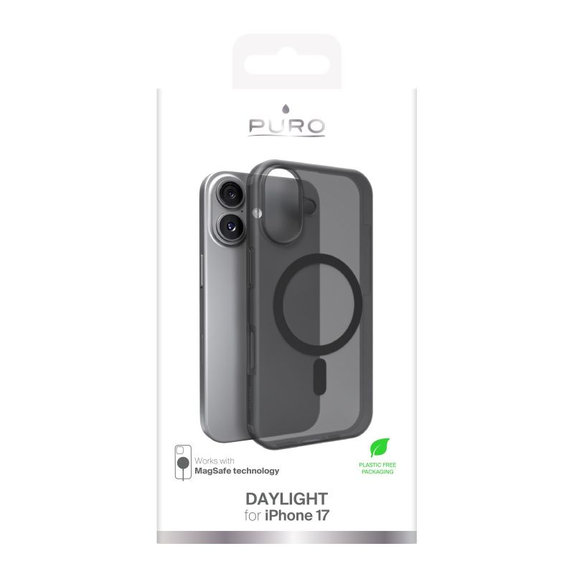 PURO - DAYLIGHT Case mit MagSafe für iPhone 17, Schwarz