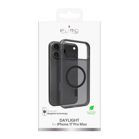 PURO - DAYLIGHT Case mit MagSafe für iPhone 17 Pro Max, Schwarz