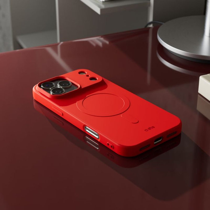 SBS - Instinct Mag Case kompatibel mit MagSafe für iPhone 17 Pro, rot