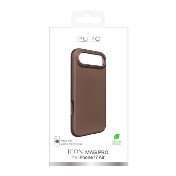 PURO - ICON MAG PRO Case mit MagSafe für iPhone 17 Air, braun