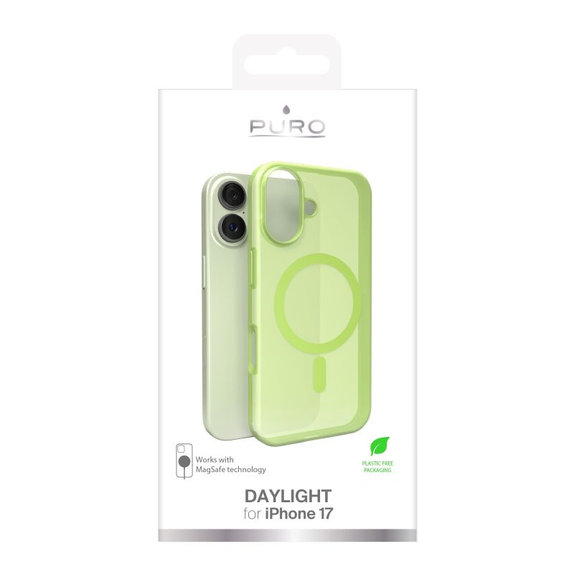 PURO - DAYLIGHT Case mit MagSafe für iPhone 17, Grün