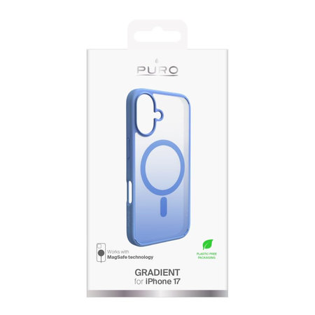 PURO - Gradient Case mit MagSafe für iPhone 17, Blau
