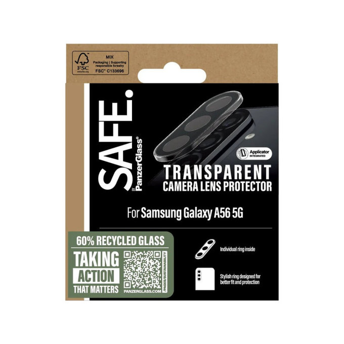 Kameralinsenschutz für Samsung A56 5G, Transparent, SAFE