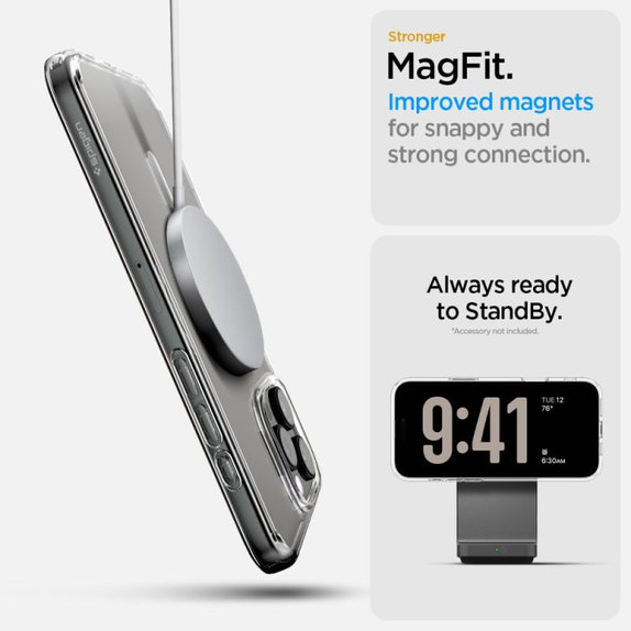 Spigen - Hülle Ultra Hybrid "T" MagSafe für iPhone 16 Pro, weiß