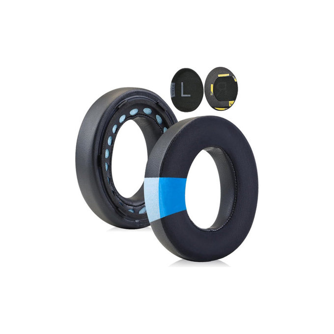 Ersatz-Ohrpolster für Bose NC700, Memory-Schaumstoff + Textil + PU-Leder, Schwarz, Kühlgel, 1 Paar