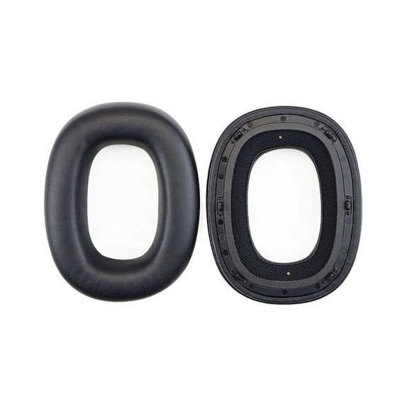 Ersatz-Ohrpolster für Bowers & Wilkins PX8, PX7S2, Memory-Schaumstoff + PU-Leder, Schwarz, 1 Paar