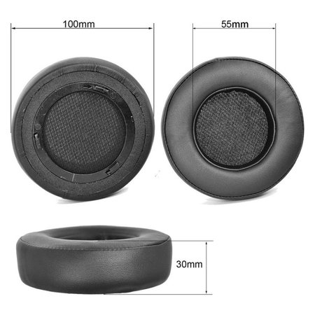 Ersatz-Ohrpolster für Corsair Virtuoso RGB, Memory-Schaumstoff + PU-Leder, Schwarz, 1 Paar