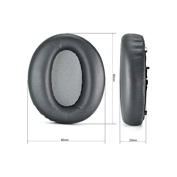 Ersatz-Ohrpolster für Edifier W820NB, Memory-Schaumstoff + PU-Leder, Schwarz, 1 Paar