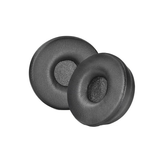 Ersatz-Ohrpolster für Jabra Engage 55, 65, 75 (Stereo), Memory-Schaumstoff + Leder, Schwarz, 1 Paar