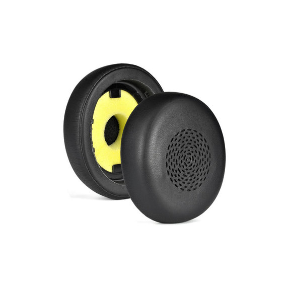 Ersatz-Ohrpolster für Jabra Evolve 2 75 UC/MS, Memory-Schaumstoff + PU-Leder, Schwarz, 1 Paar