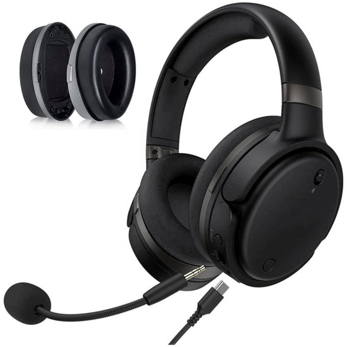 Ersatz-Ohrpolster für Kingston HyperX Cloud Orbit S, Memory-Schaumstoff + PU-Leder, Schwarz, 1 Paar
