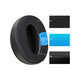 Ersatz-Ohrpolster für Sennheiser HD4.50, Memory-Schaumstoff + Textil + Leder, Schwarz, Kühlgel, 1 Paar