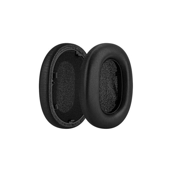 Ersatz-Ohrpolster für Sony WH-1000XM5, Memory-Schaumstoff + Leder, Schwarz, 1 Paar