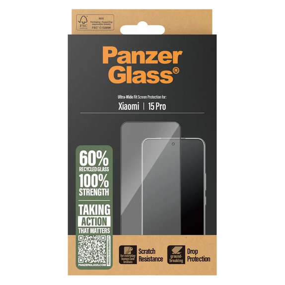 Panzerglas UWF für Xiaomi 15 Pro, Schwarz, PanzerGlass