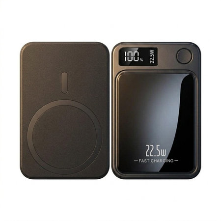 FixPremium - MagSafe PowerBank 5000mAh mit LED-Display, schwarz