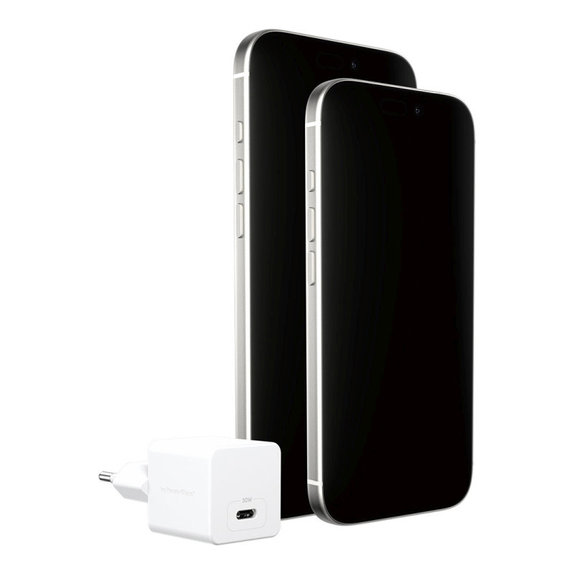 Reiseadapter Grand Prix USB-C, GaN, 30 W PD, silberweiß, empower