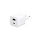 Reiseadapter Grand Prix USB-C/USB-A, GaN, 35 W PD, silberweiß, empower