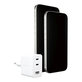 Reiseadapter Grand Prix 2x USB-C/USB-A, GaN, 70 W PD, Silberweiß, empower